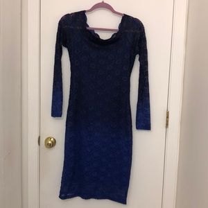 Blue lace dress